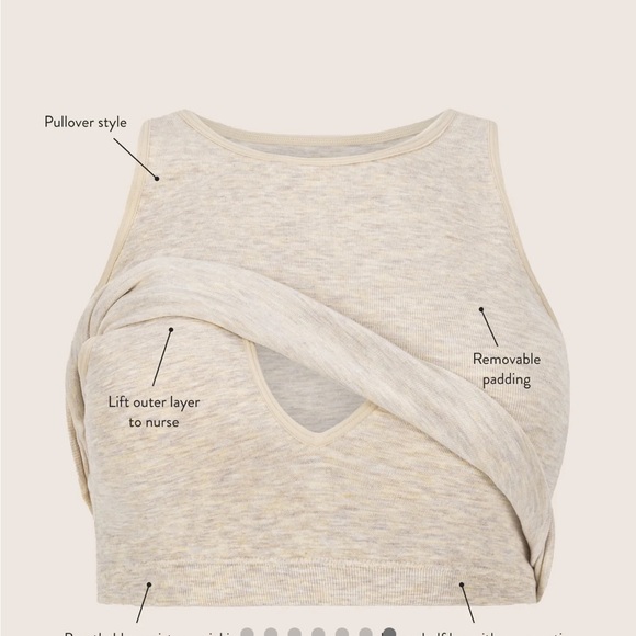 Kindred Bravely Sublime Bamboo Longline Nursing Crop Top - Picture 2 of 3